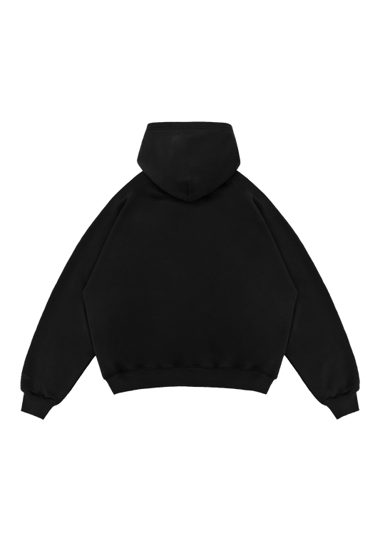 SIGNATURE FULL ZIP TARGA HOODIE - BLACK