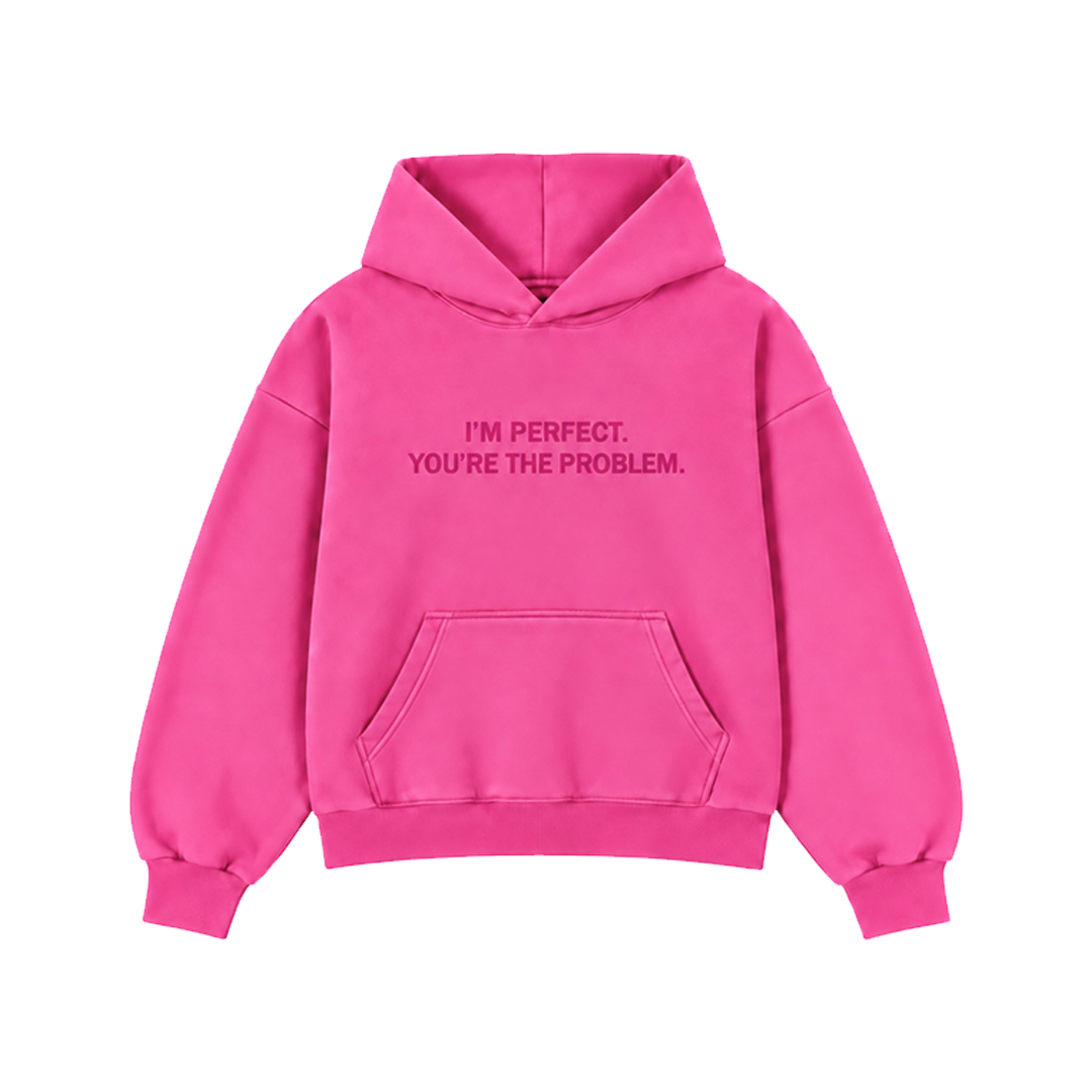 I'M PERFECT TARGA HOODIE - BREAST CANCER AWARENESS PINK