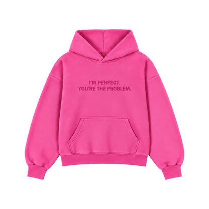 I'M PERFECT TARGA HOODIE - BREAST CANCER AWARENESS PINK