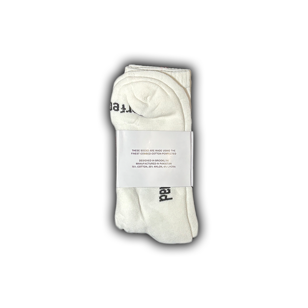 Palenci Ribbed Team Sock - White