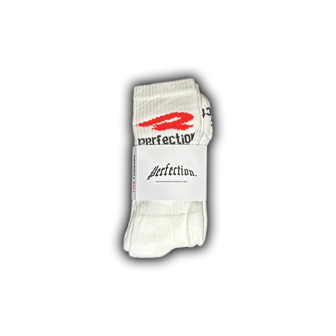 Palenci Ribbed Team Sock - White