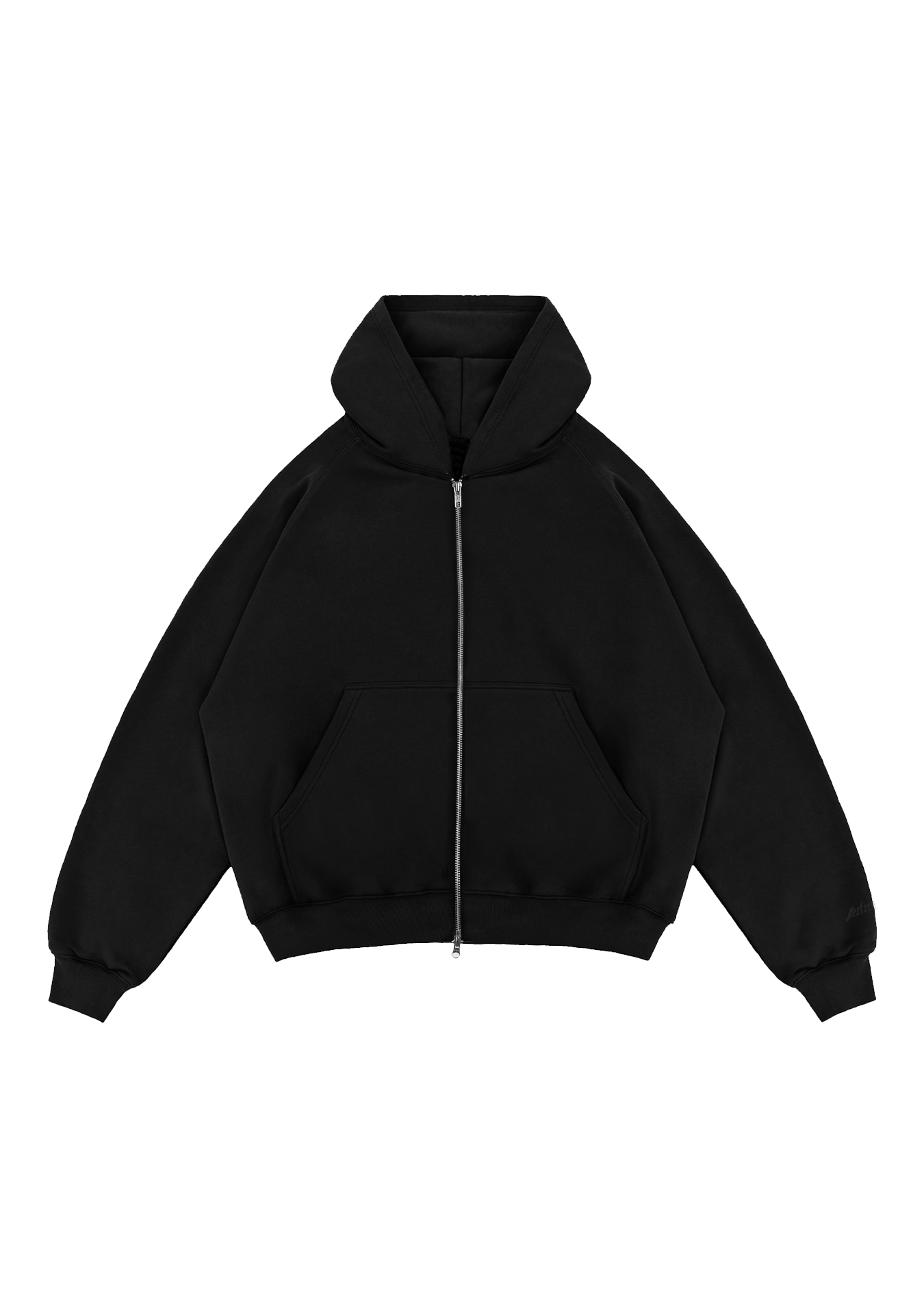 SIGNATURE FULL ZIP TARGA HOODIE - BLACK
