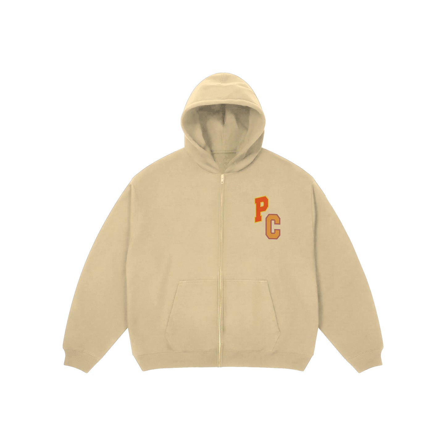 VARSITY SURNAME TARGA ZIP-UP FLEECE - CREME